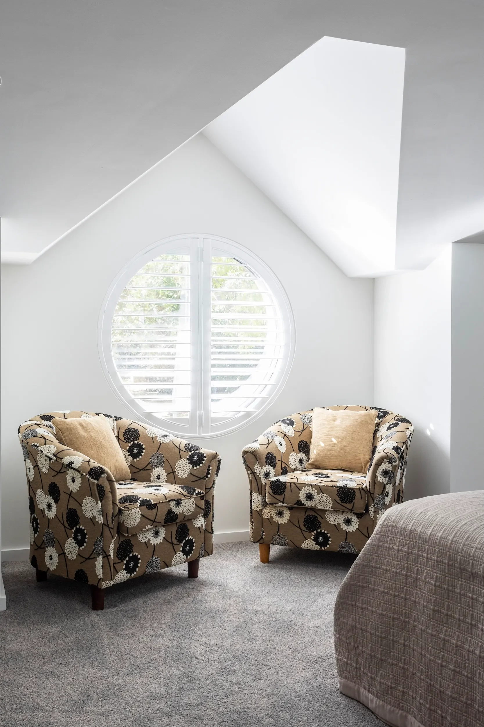 Custom curved window detail in architect designed Lindfield home