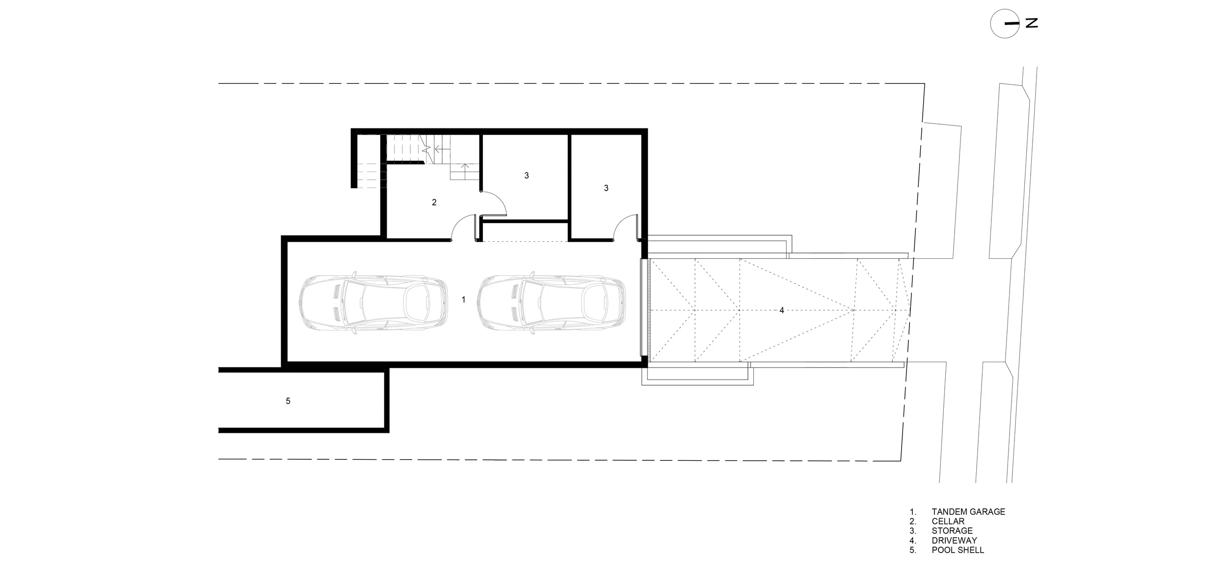 Floor plan showing light strategy in residential design