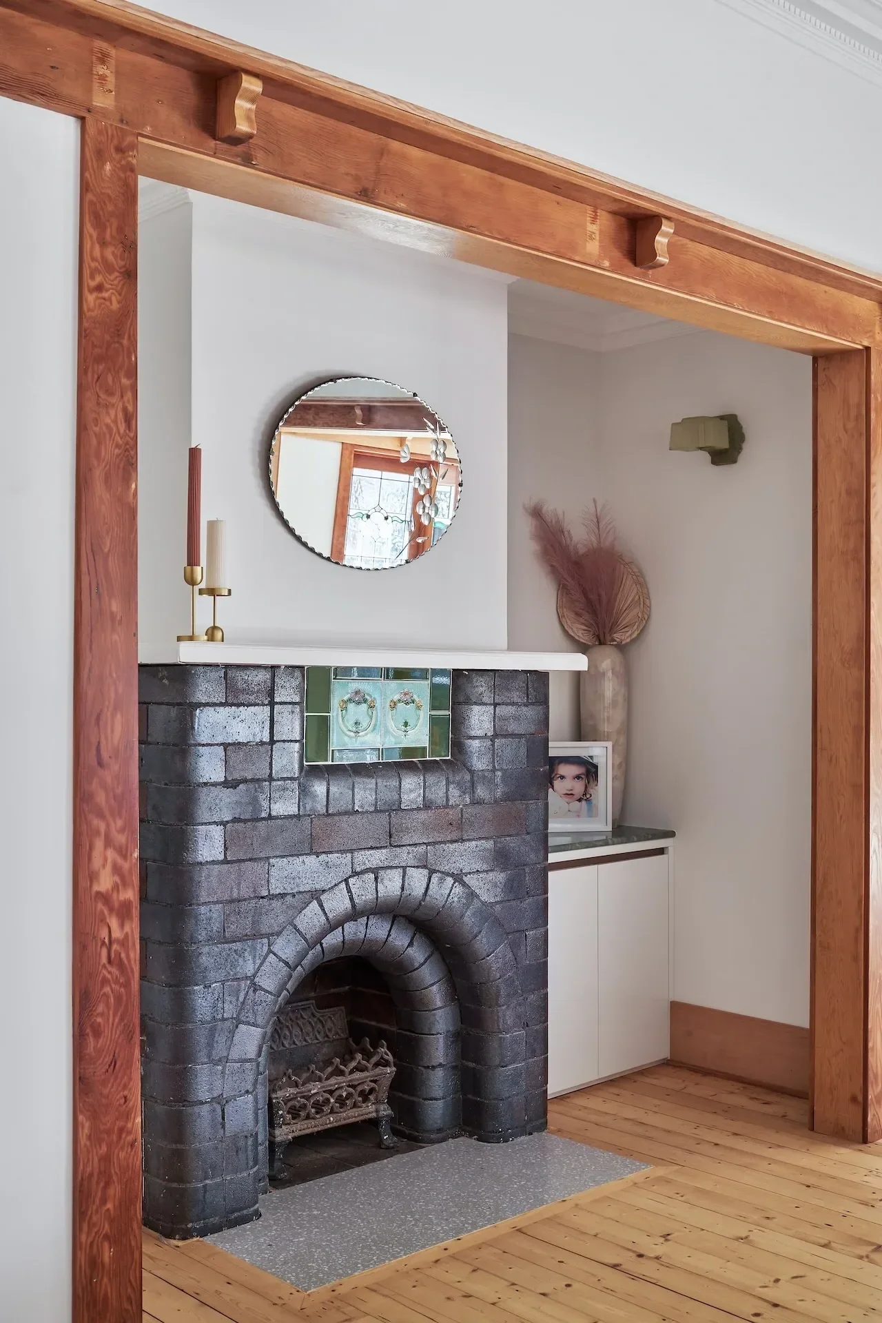 Heritage fireplace in Bayview home