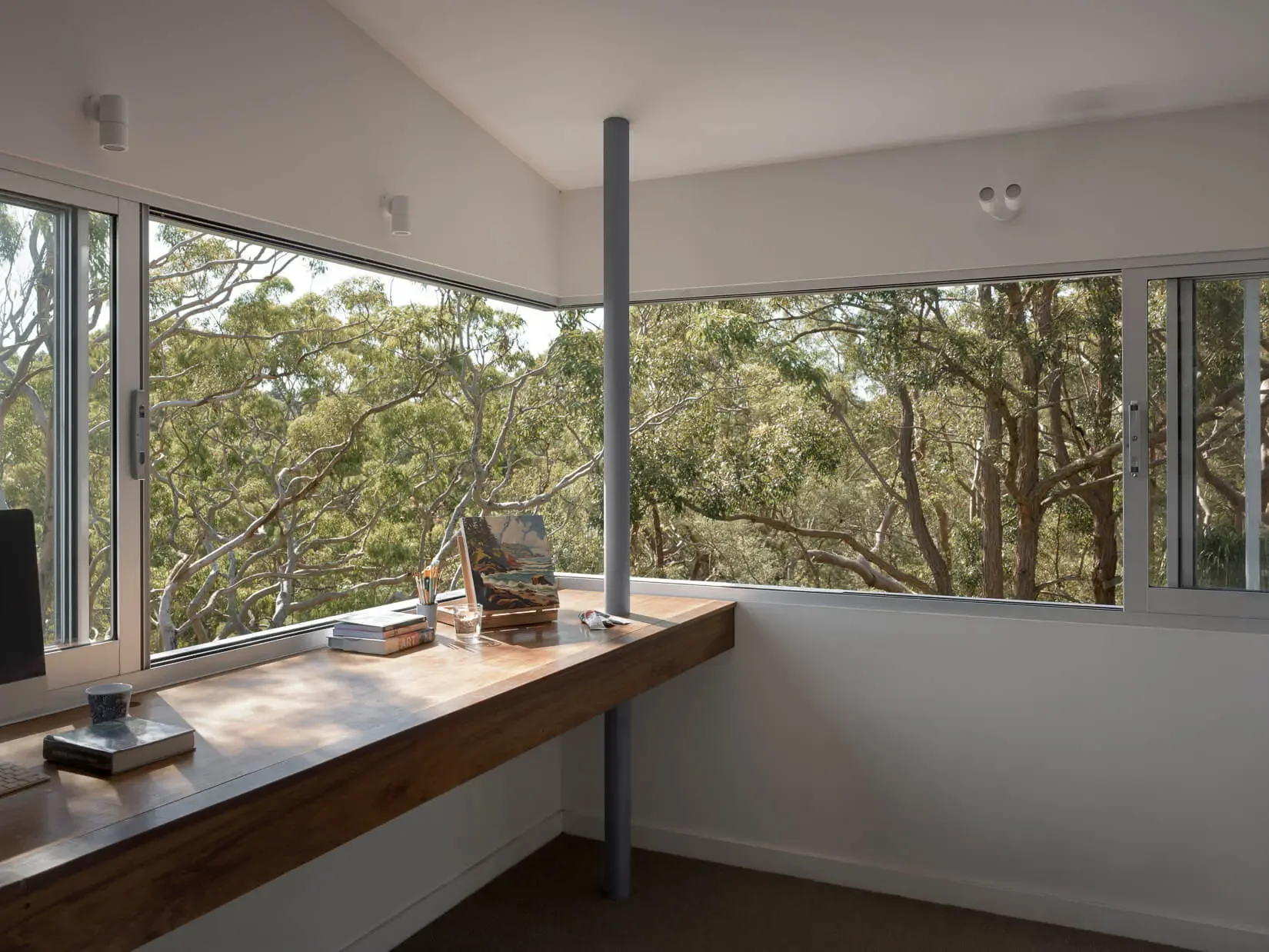 Bushfire design home office with a view in Upper North Shore
