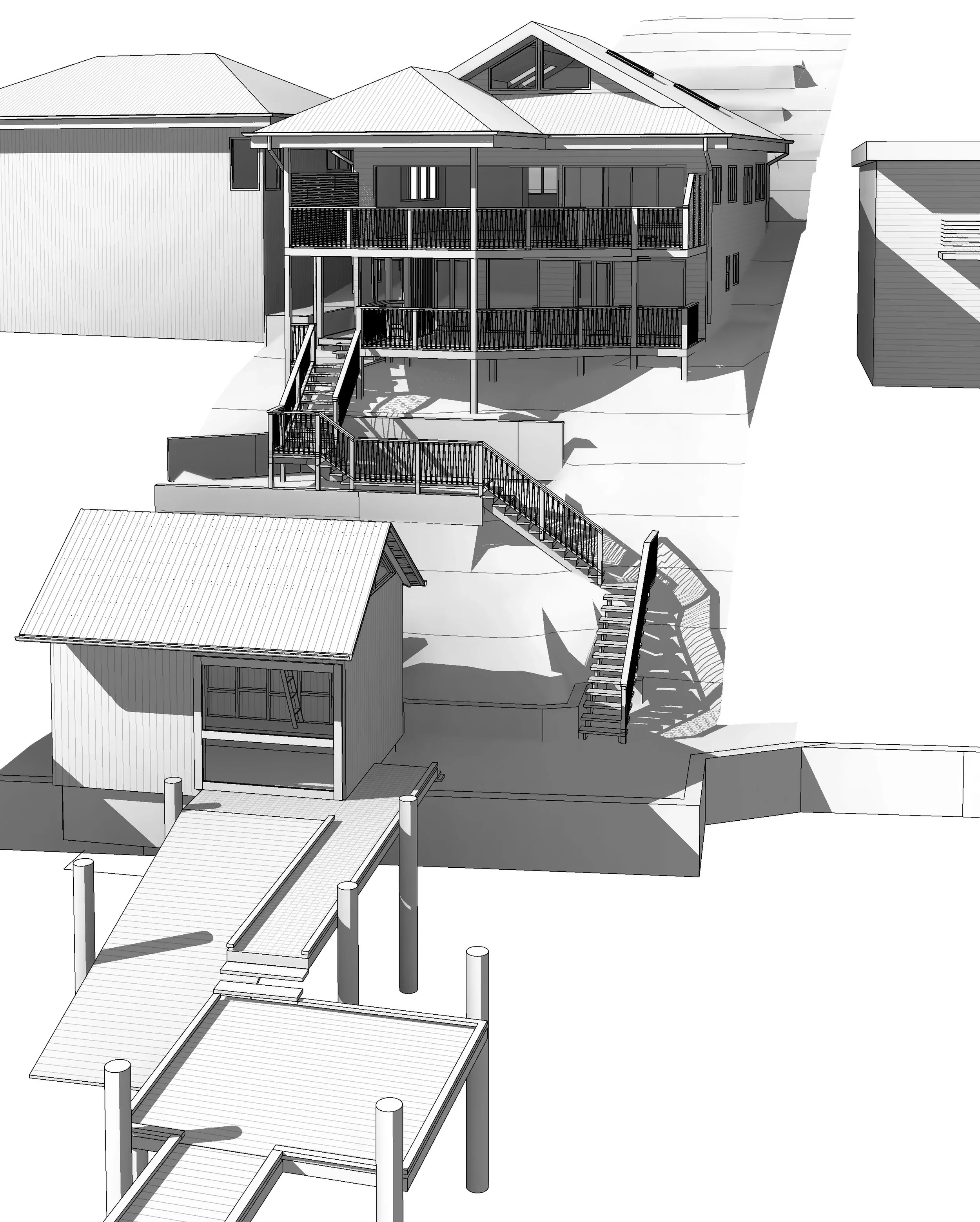 Architectural model for Scotland Island house renovation