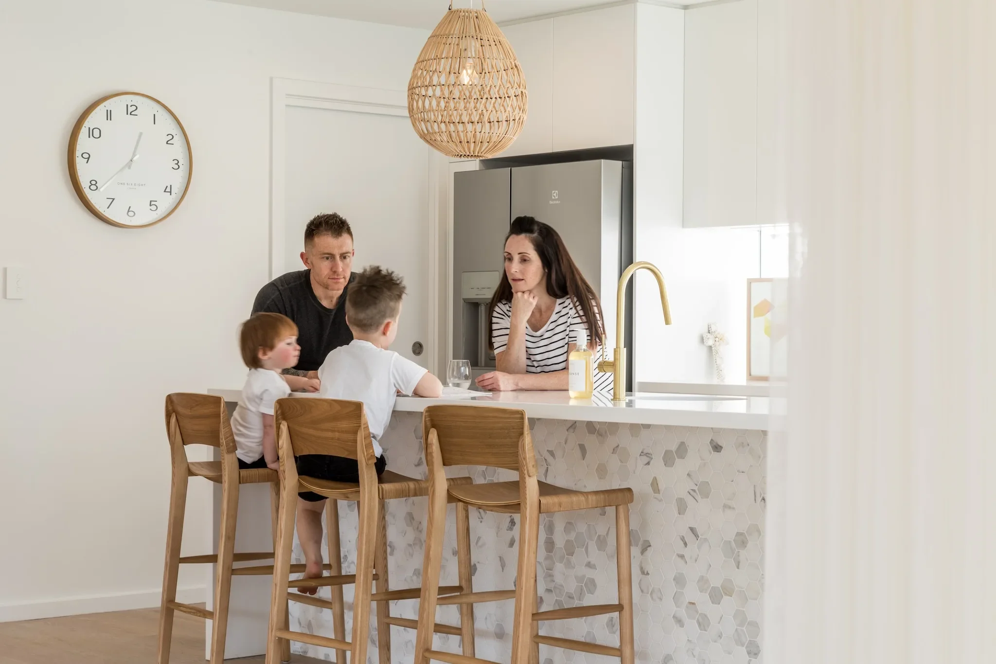 Family kitchen and dining area designed for everyday use in a suburban Sydney home.