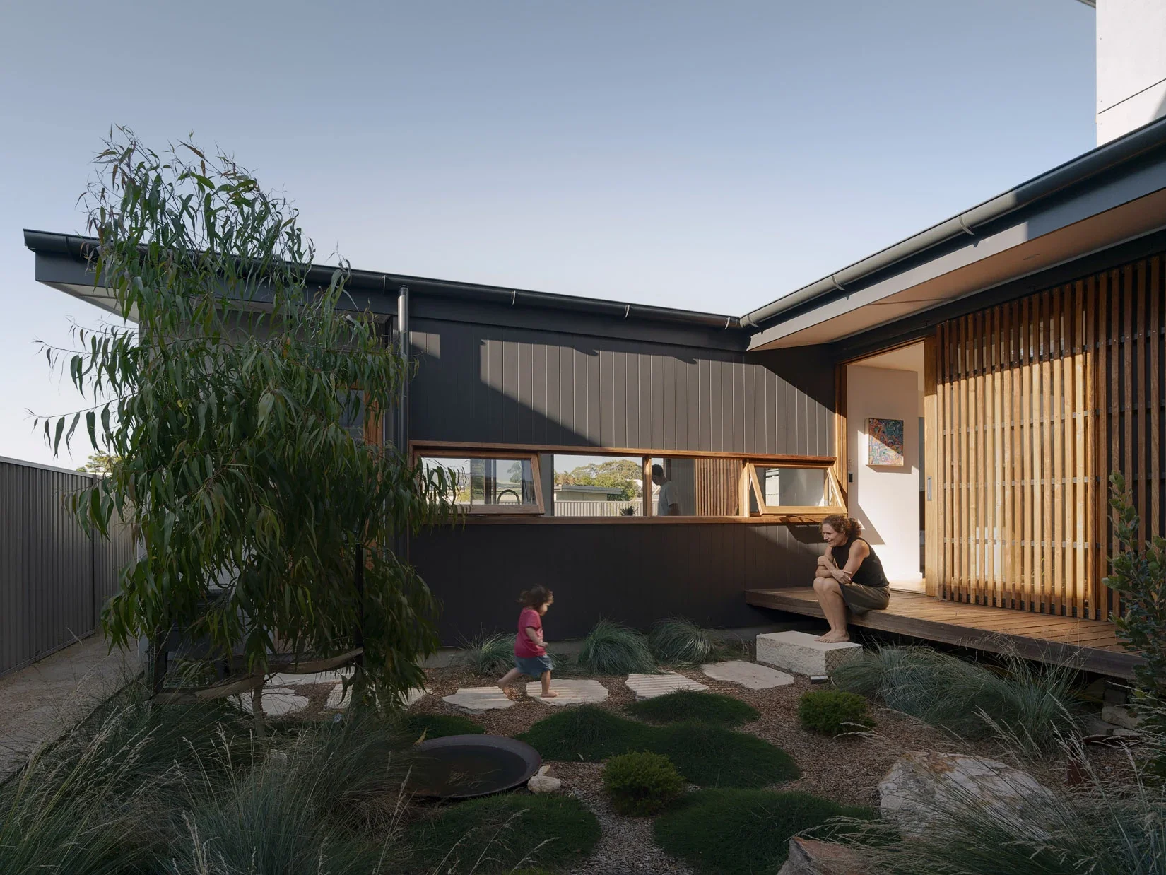 Contemporary home in St Ives Sydney designed with natural materials and passive principles