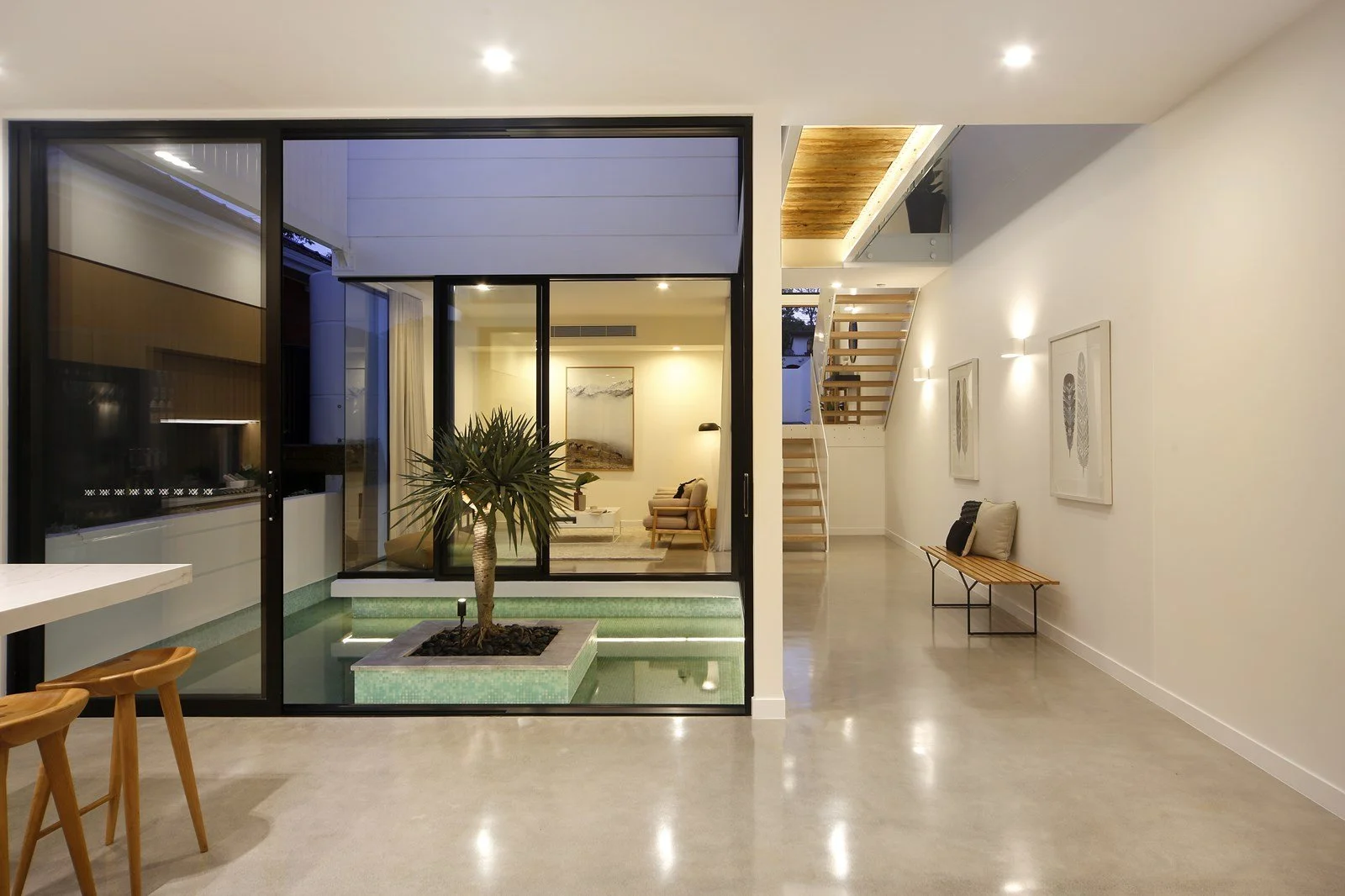 Patio home design in Cremorne with strong indoor outdoor connection and natural ventilation