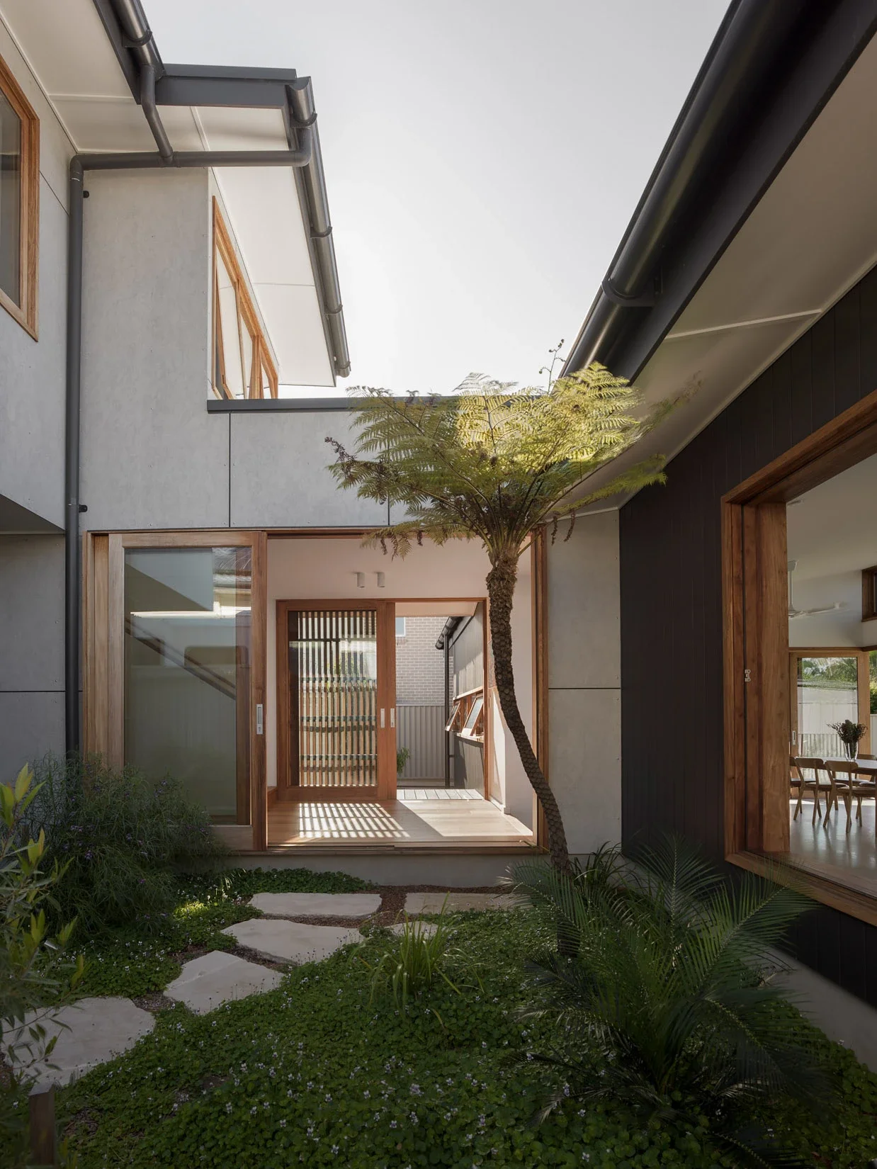 Passive design courtyard home in Sydney maximising natural light and cross ventilation