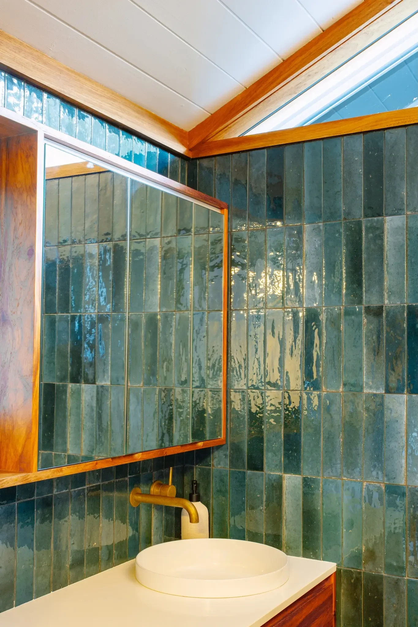 Bathroom renovation in a bush house near Sydney