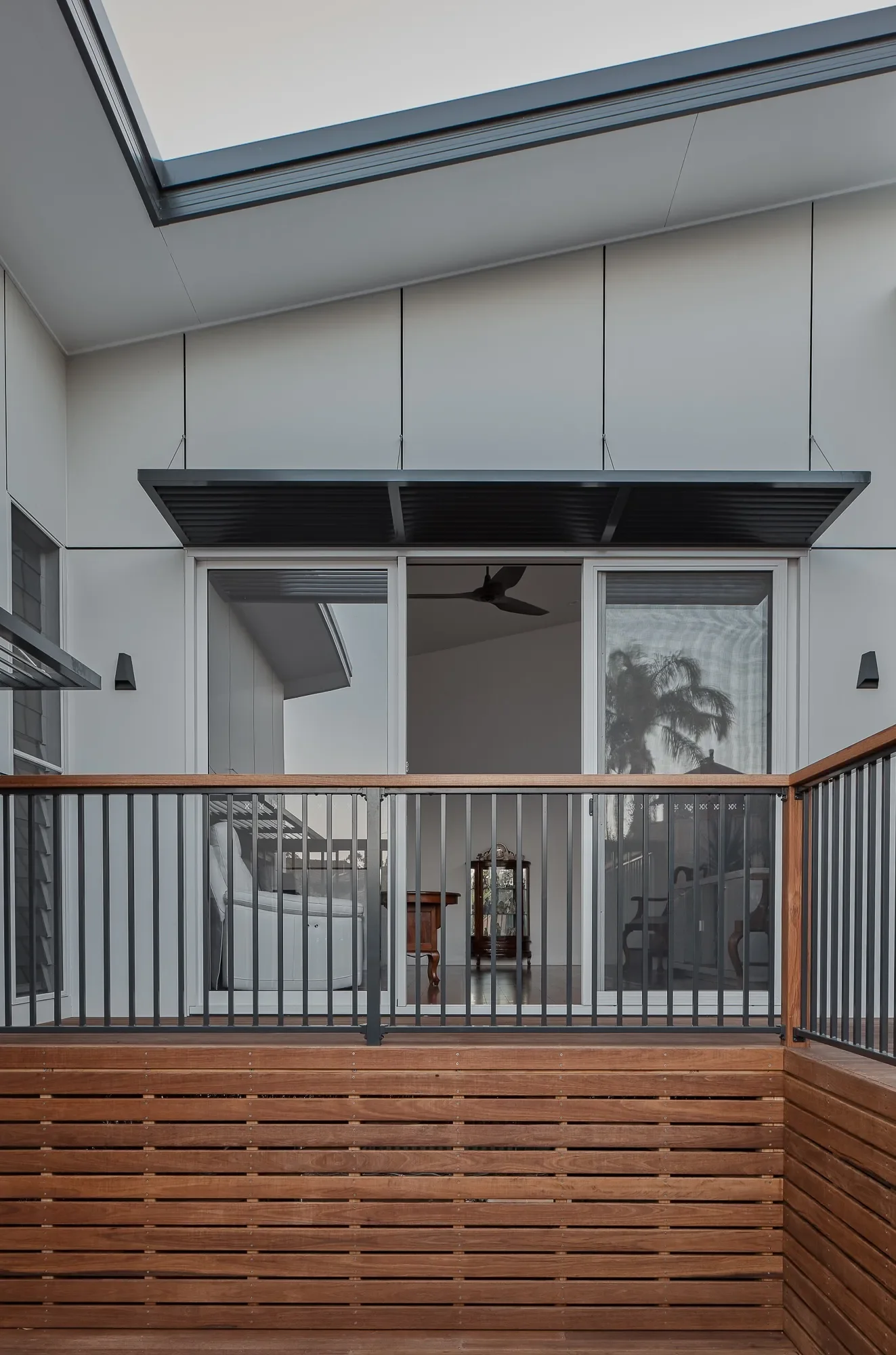 Terraced landscape with steps in sloping site home