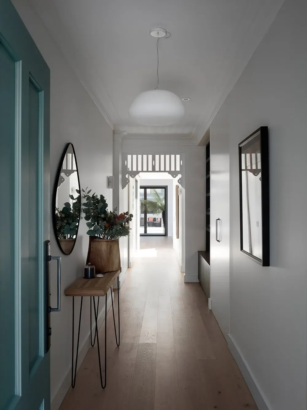 Hallway of an old home restoration by architects