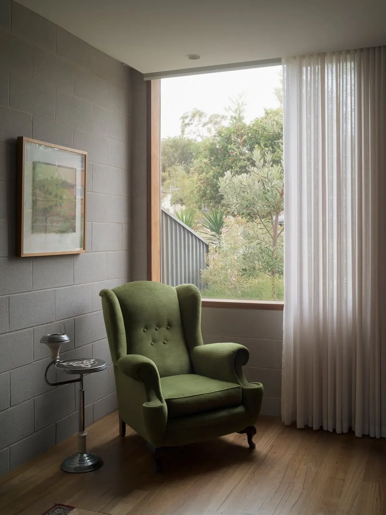 Reading room with passive design at Beela House