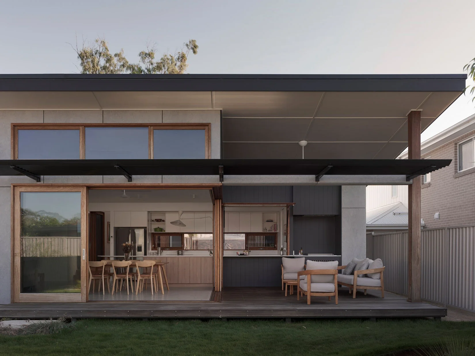 Covered outdoor living area in Sydney home