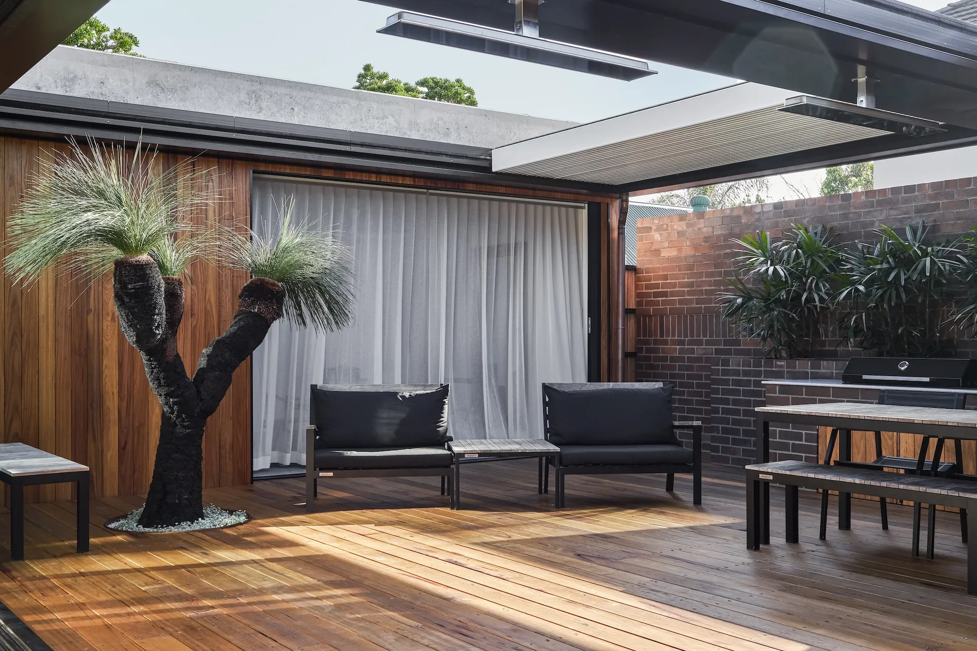 Outdoor courtyard designed as part of a home renovation in Sydney