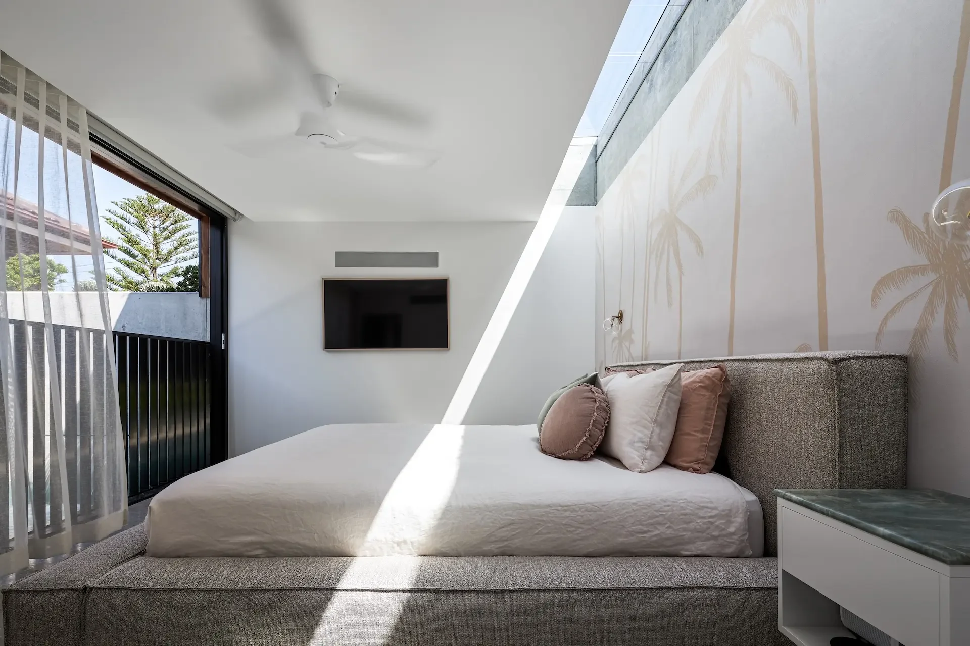 New home bedroom with coastal design in Collaroy
