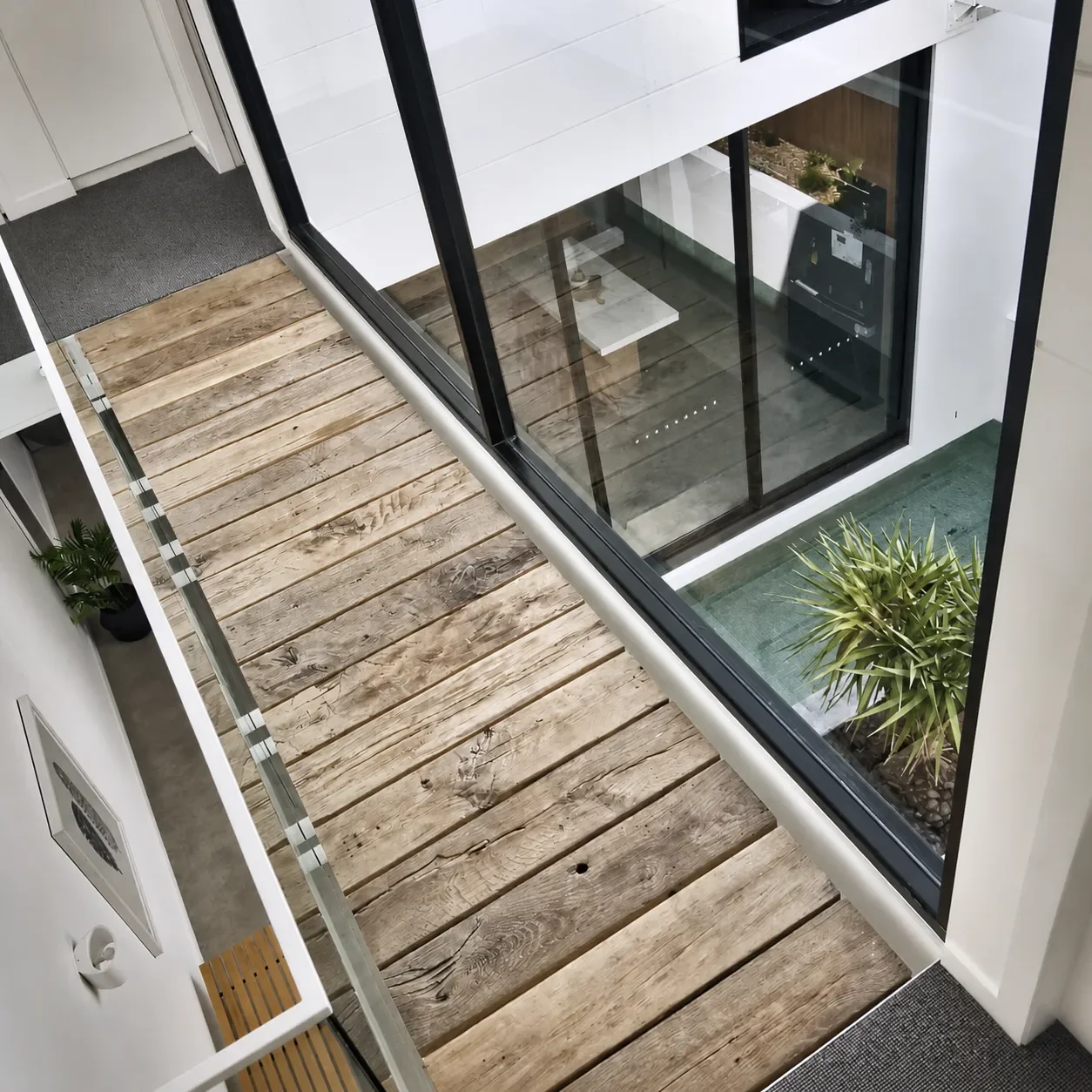 Natural light in modern duplex interior