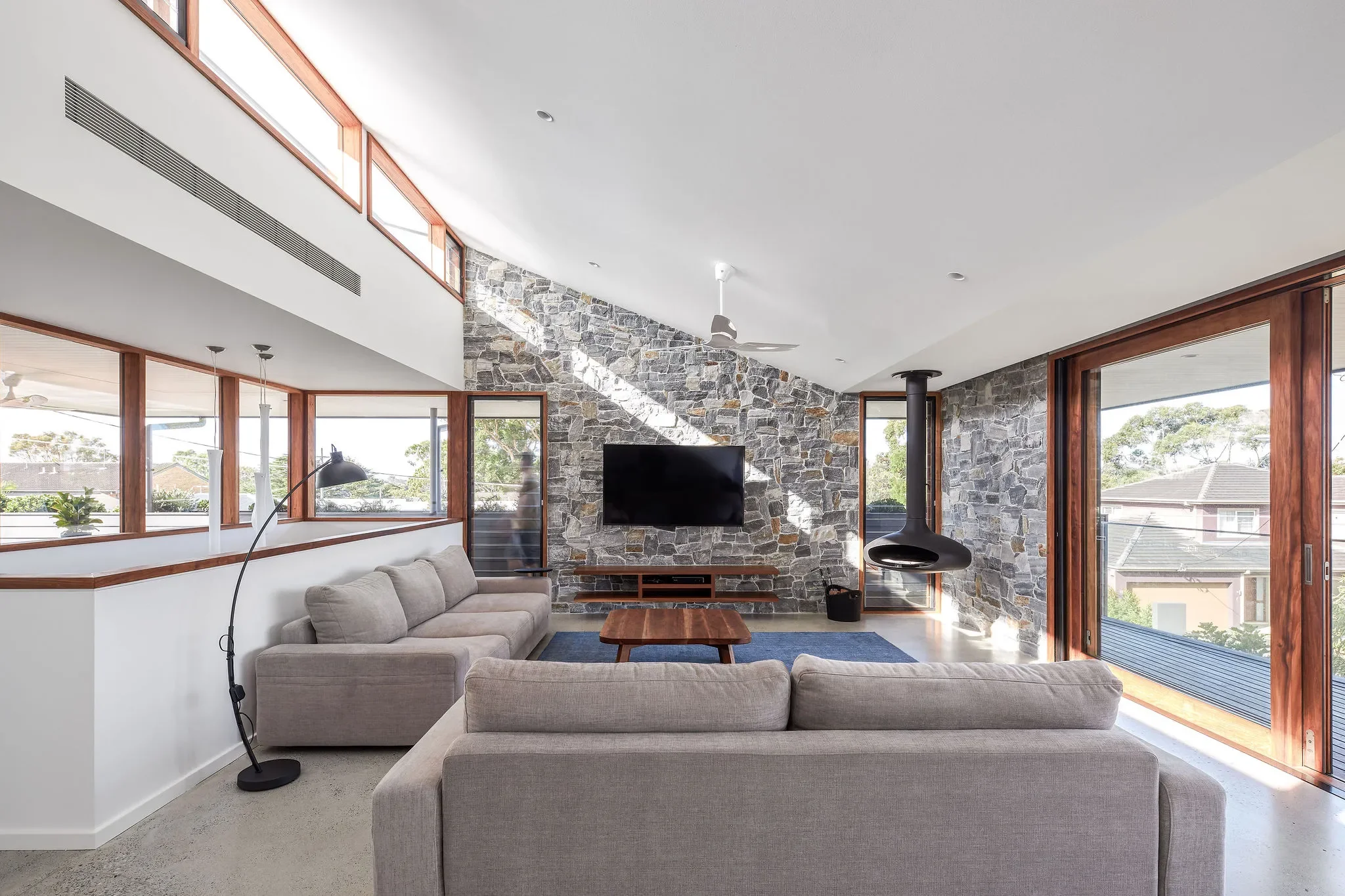 Open plan living space in Clontarf home