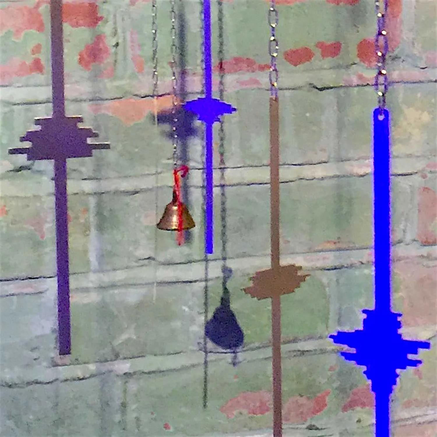 Detail from The Blue Hour A mixed media installation with sound, light and objects by Caro Williams. The Blue Hour from the French expression L’heure bleue alluding to the strange and elusive moments between night and day when the natural world is silent. It is after these moments of silence when light covers the darkness and the blue appears that the dawn chorus begins. It is these beginnings of the dawn chorus that I recorded for this installation.