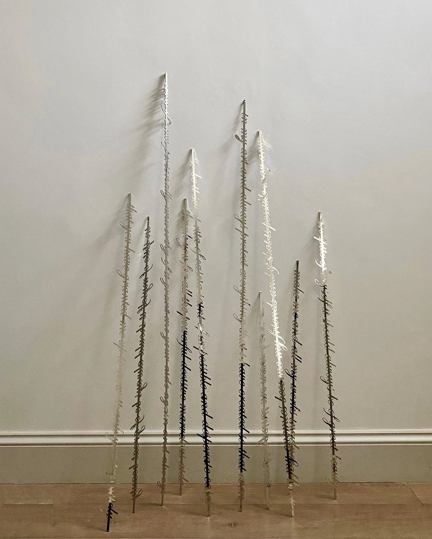 Cues for an Artist&rsquo;s Prayer 
Mirror polished steel
W110 x H142 x D32cm 

Text: extract from Yves Klein&rsquo;s prayer to the of saint of impossible and desperate cases &hellip;

#contemporarysculpture #wallbasedsculpture #contemporaryart #expan