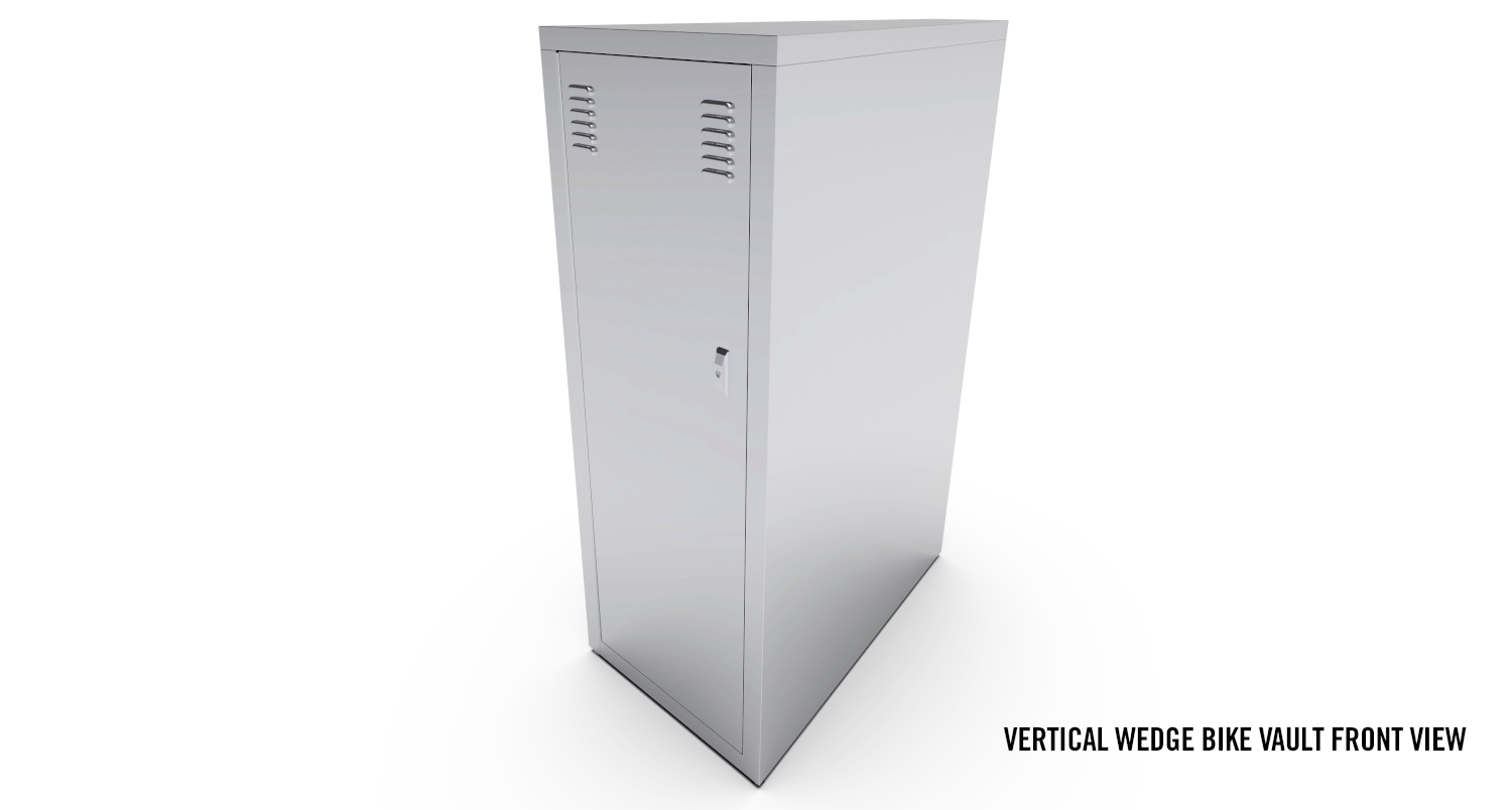 The Vertical Wedge Bike Locker | Huntco