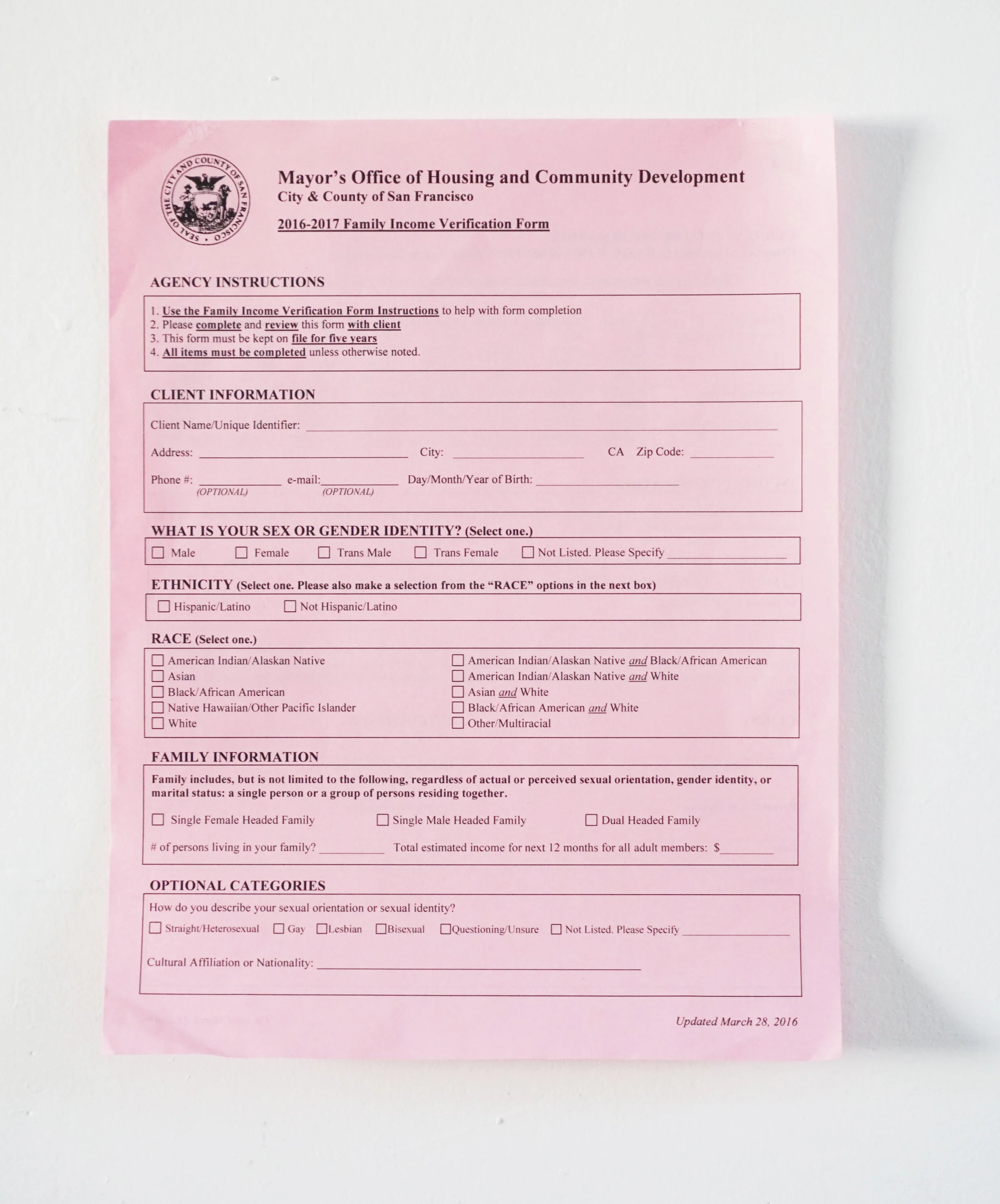 Before the BMR Form, 2017.