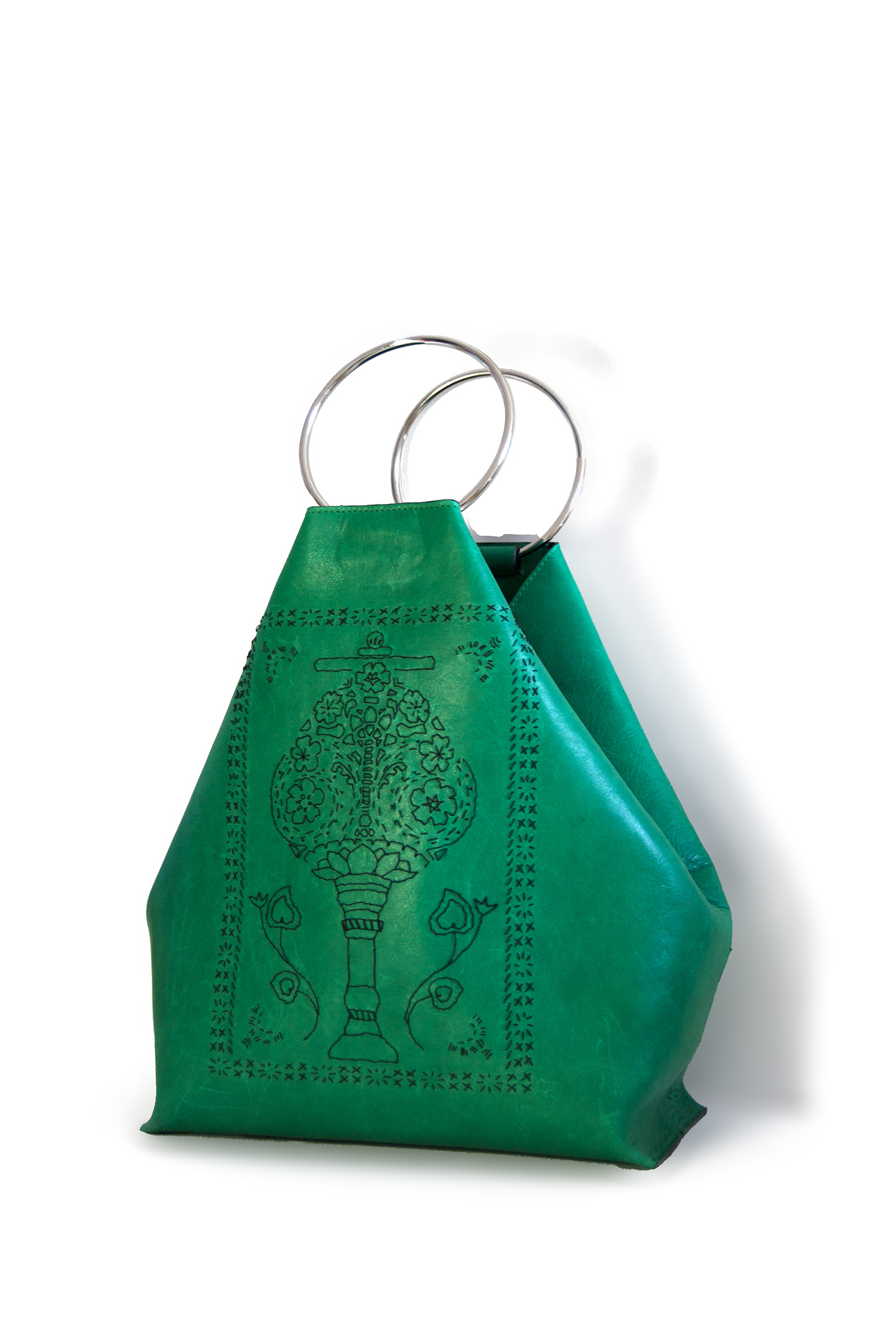 Theikona Green Emb Temple Bag.jpg