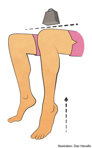 Picture of what I'm doing to strengthen my soleus that I borrowed from Runner's World.