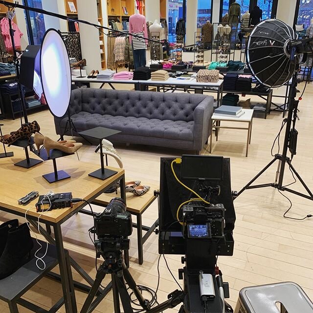 This J Crew store is now under my domain as a production set... at least til 10AM #set #giglife #videoproduction