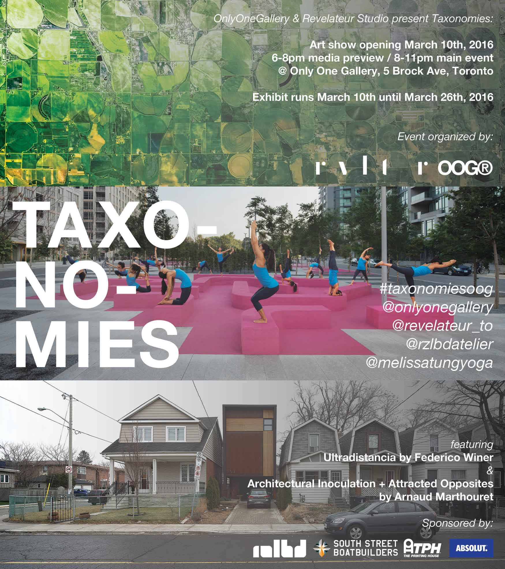 Ultradistancia-Taxonomies Exhibition at Onlyone Gallery Toronto. Flyer