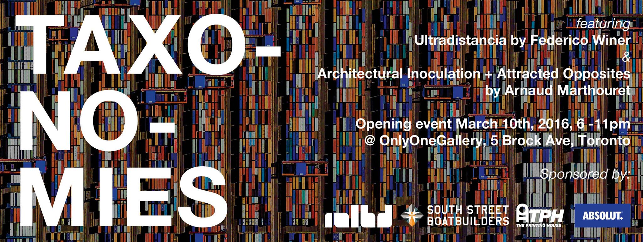 Ultradistancia-Taxonomies Exhibition at Onlyone Gallery Toronto. Web Flyer