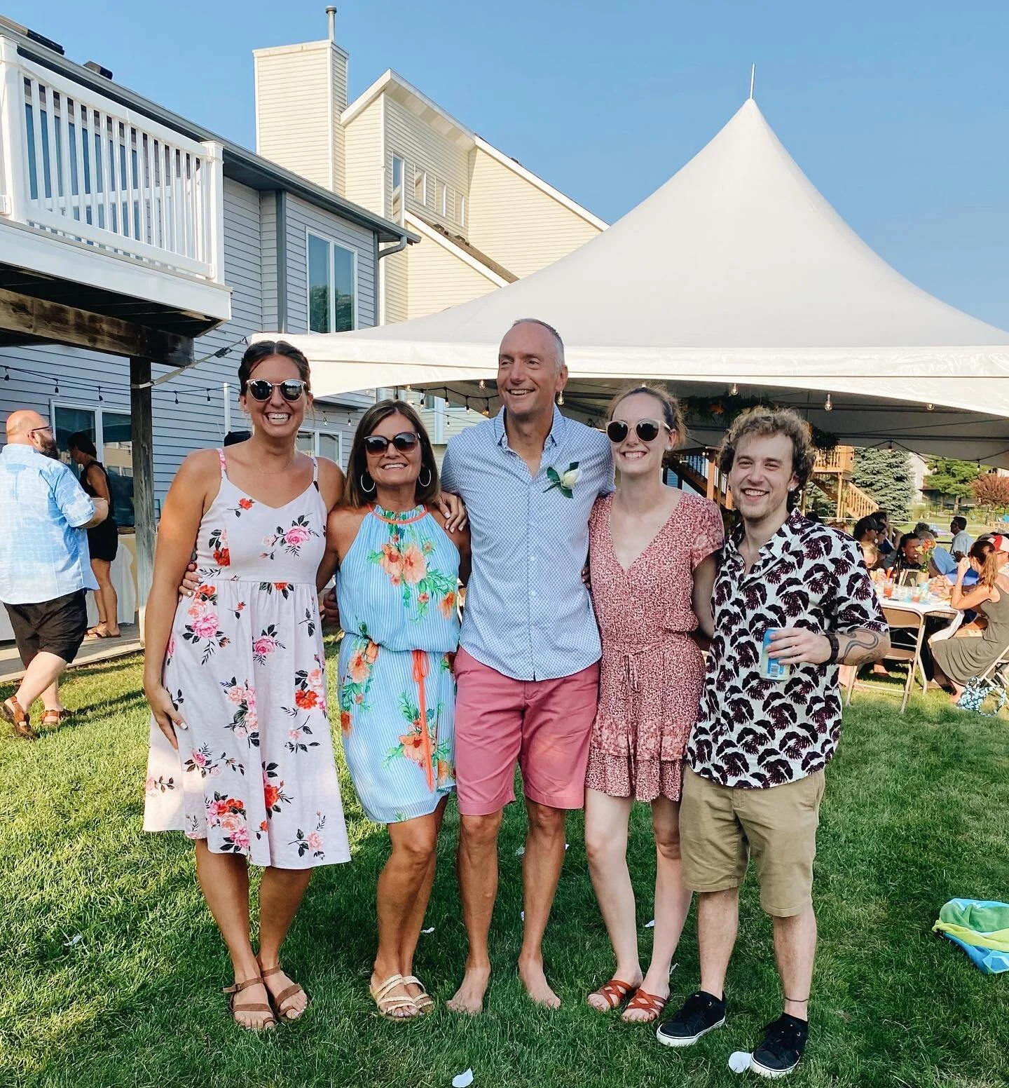 Did you know backyard weddings are a really ~*hOt*~ thing right now? 😉😎☀️ &mdash; Congratulations @sissonjohnpaul + @stacie.0702!! 🤍