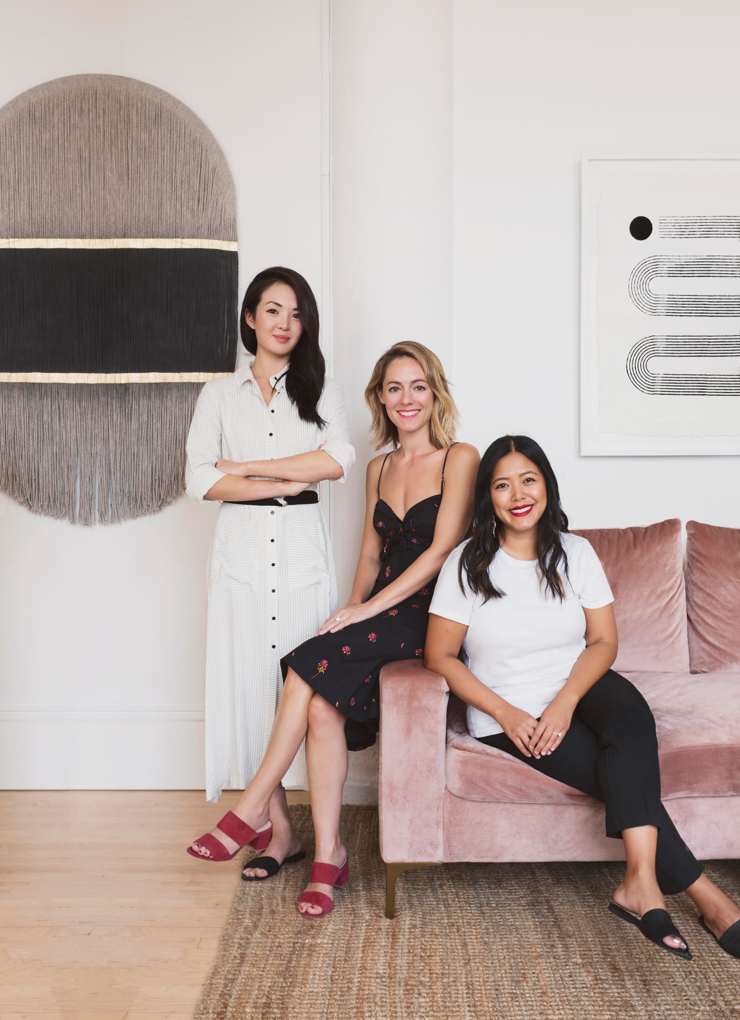 (Foundation PR founders from left to right: Jane Lim, Kelly Fobar Davis, Jenny Lin; Photography by Seth Caplan, photo provided by DATE Interiors.)