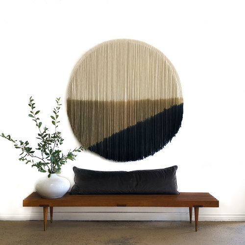 Angled Lines Circle Tapestry