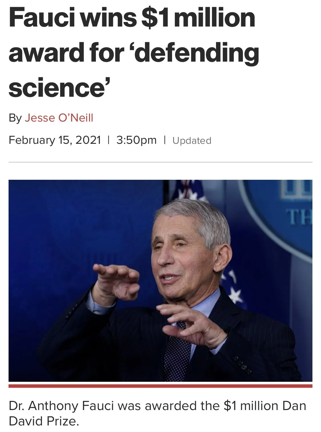 Whoever has money right now to give out million dollar prizes must be very pleased right now with this fellow.The post is here.