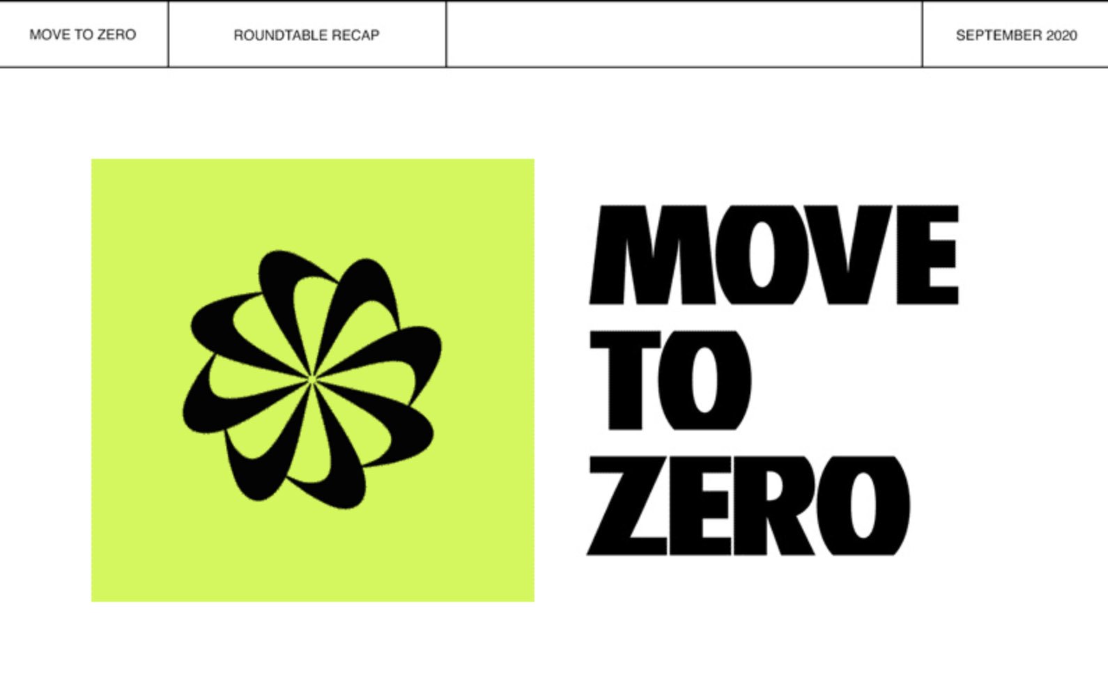 Nike Move to Zero Climate Week Roundtable Recap