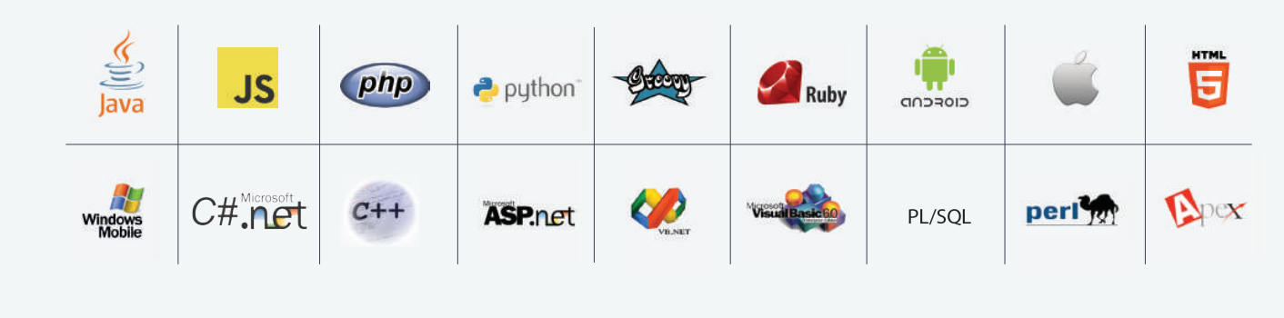 Supported Coding Languages