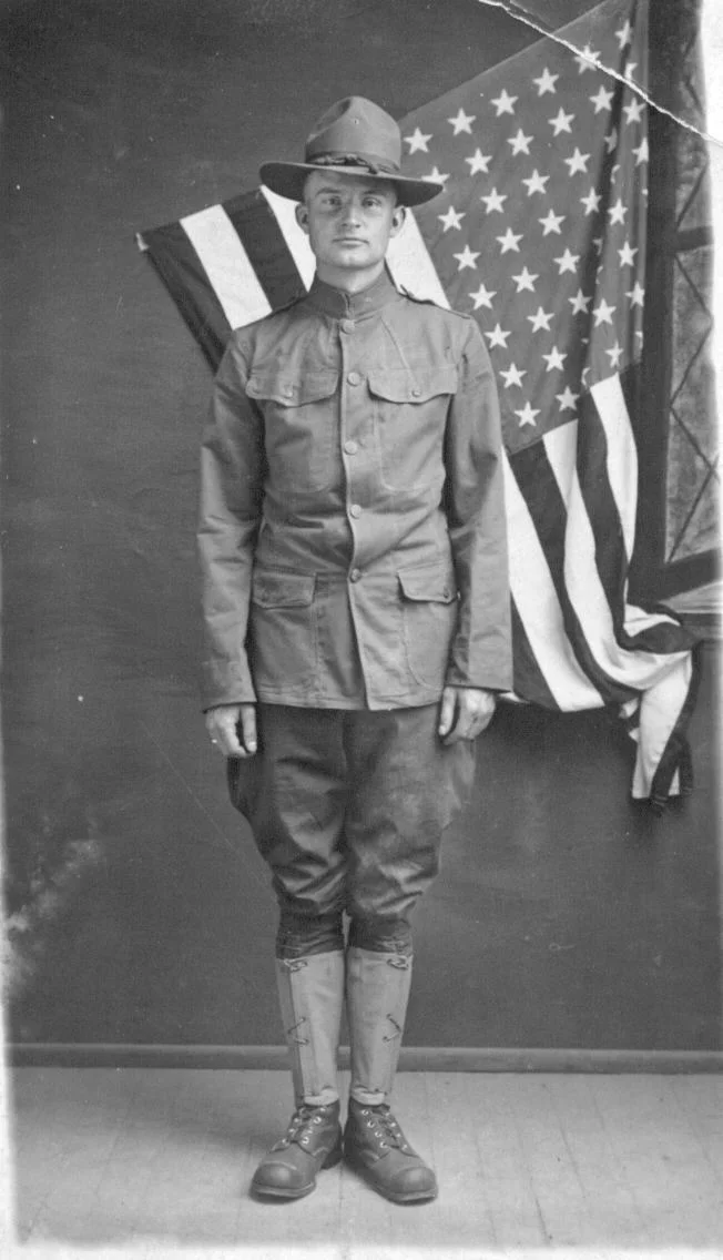 Louis Rockwell on his first day in “Uncle Sam’s uniform”