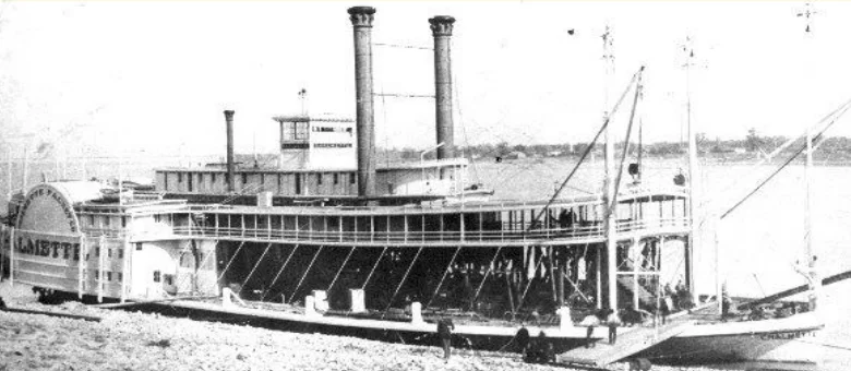The Chalmette , rebuilt from the wreckage of a previous steamboat, ran the New Orleans to St. Louis packet regularly.