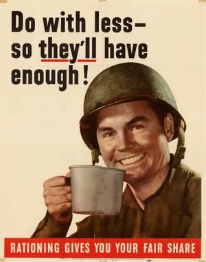 Office of War Information Poster, "Do With Less so They'll Have Enough."