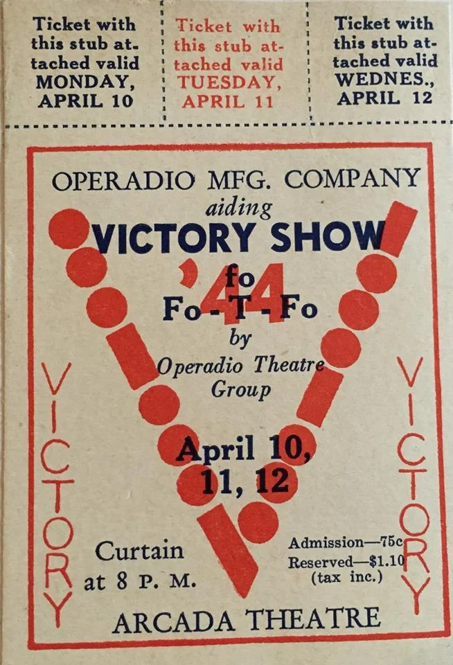 Advertisement, Operadio MFG. Company Victory Show