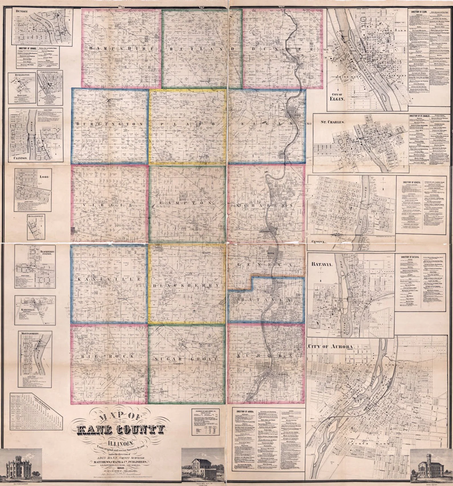 Kane County as it was in 1860