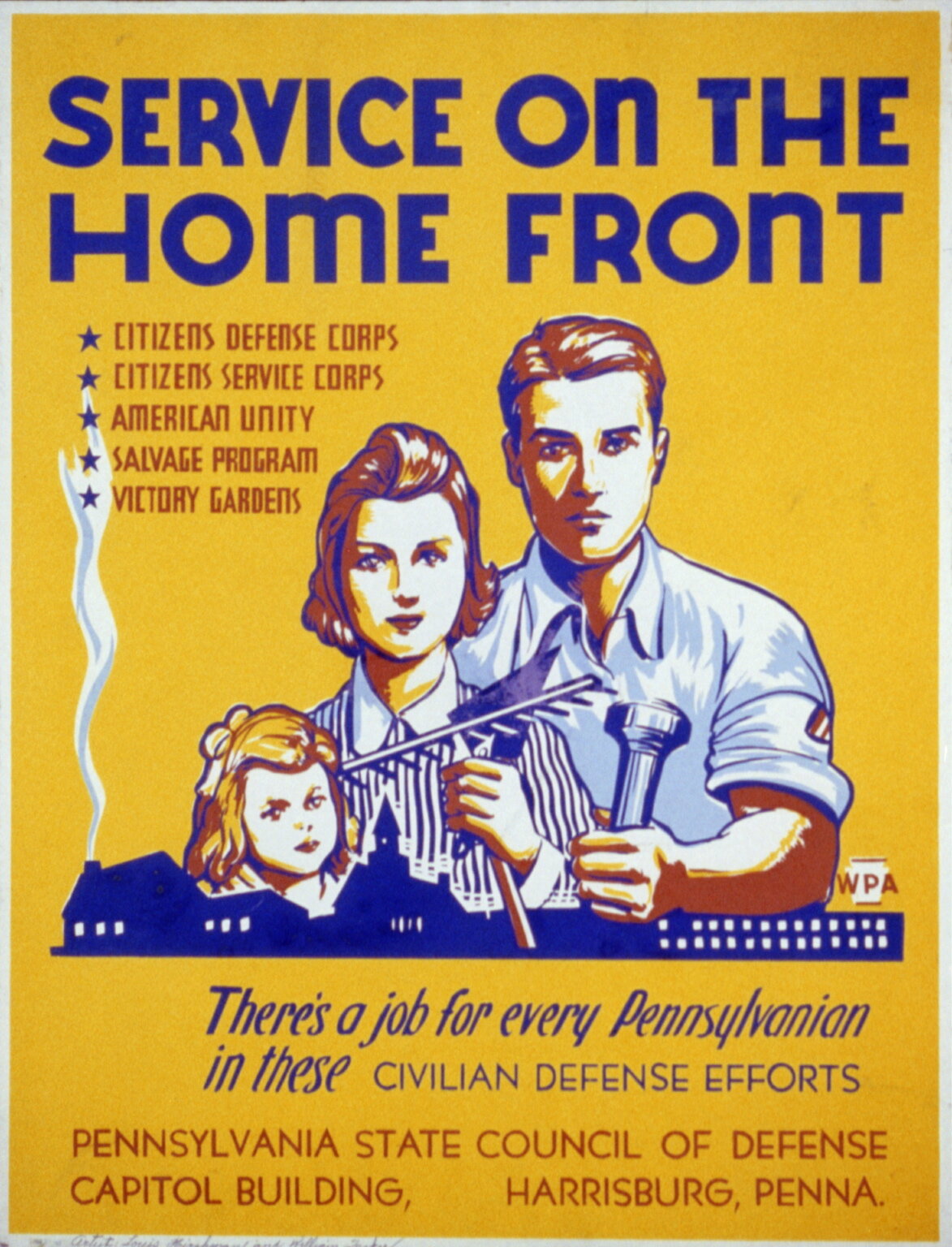 A World War II Poster Promoting Service on the Homefront