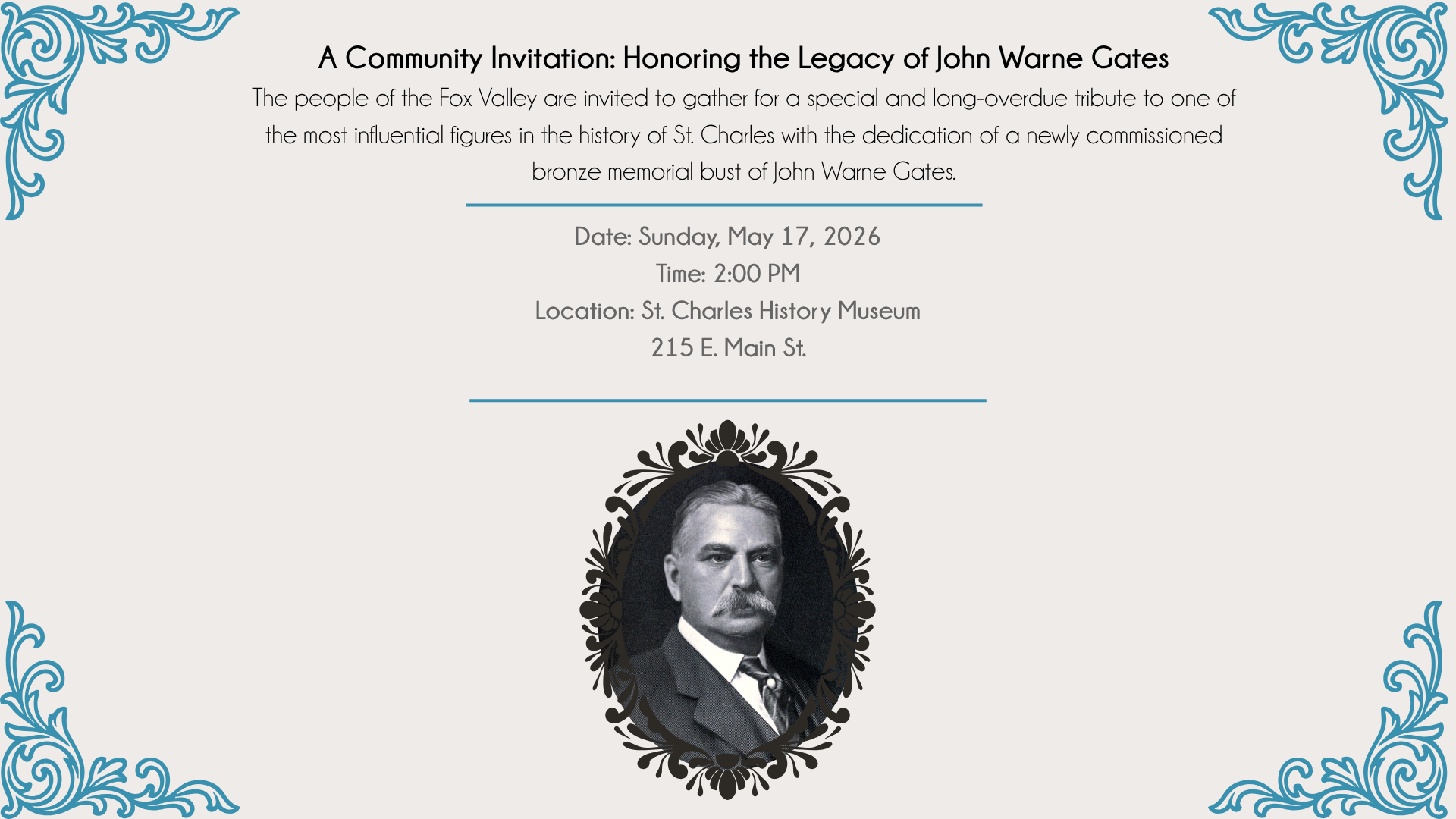 A Community Invitation: Honoring the Legacy of John Warne Gates