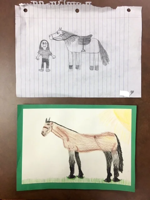 before & after instruction :) by: Jane, Age 9