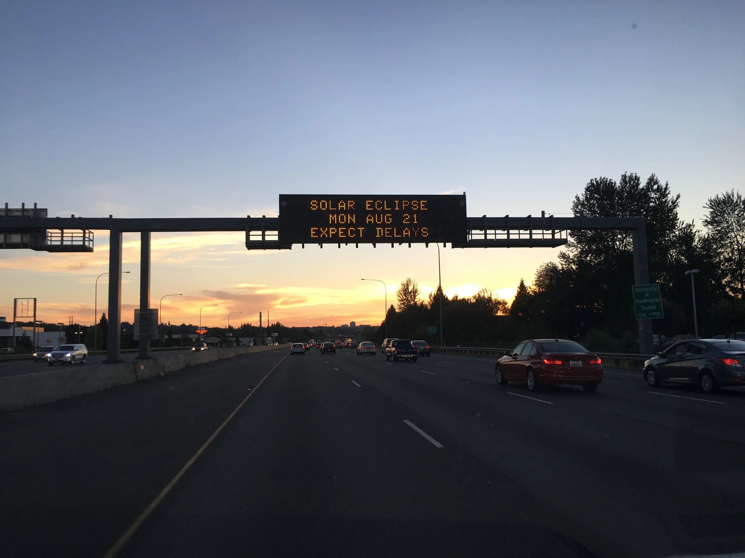 No crazy eclipse traffic...yet.