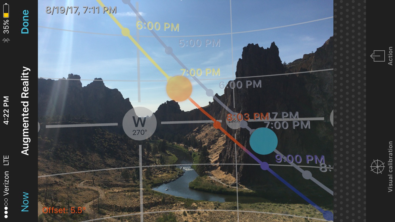 Figure 3: PhotoPills AR Viewer to fine tune your composition on-site.