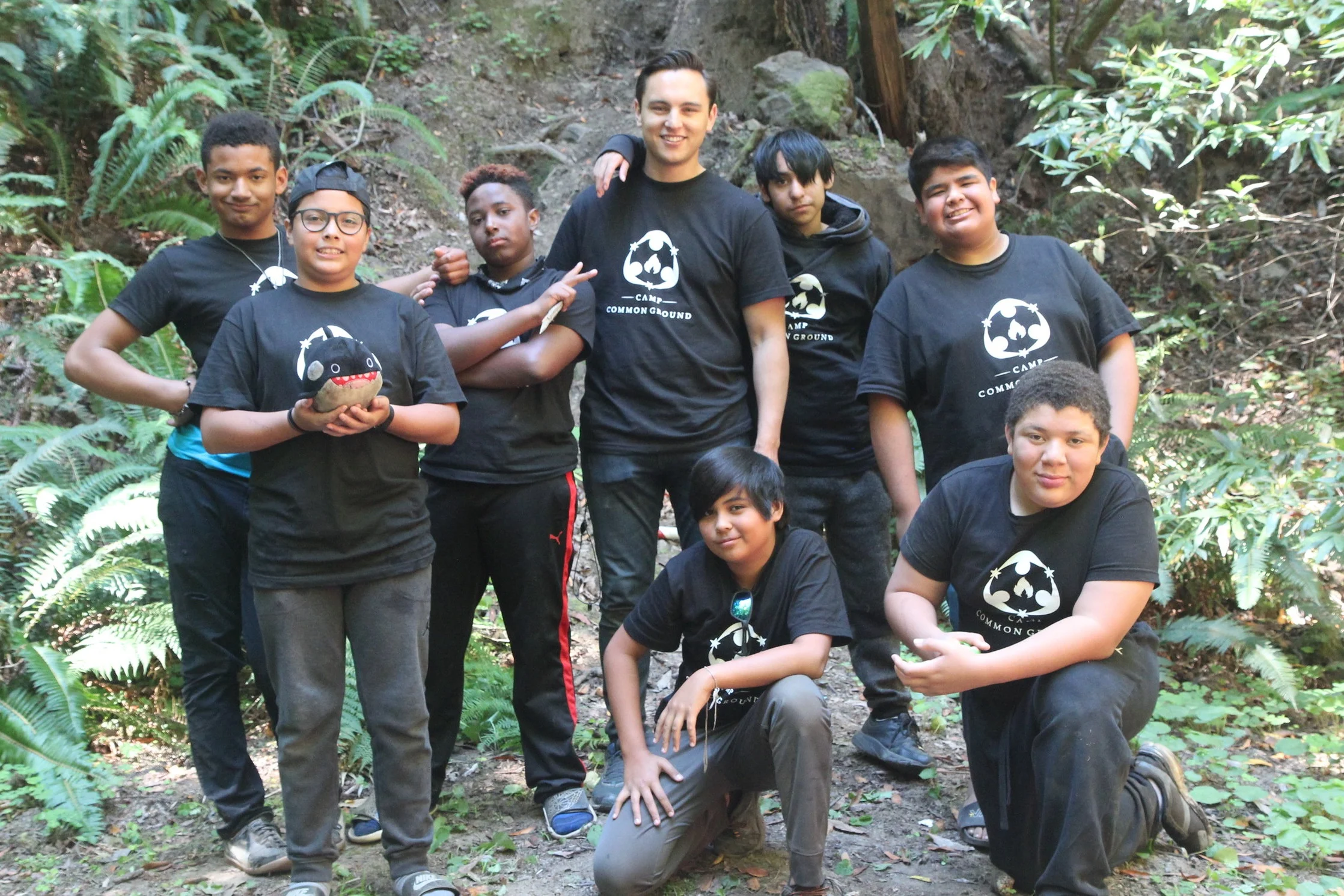 Cabin Name: The Seven Sons of Steve Left to Right: Omarian, Alejandro, Azari, Isaac, Joseph, Gabriel, Leneil, and Evan (Counselor)