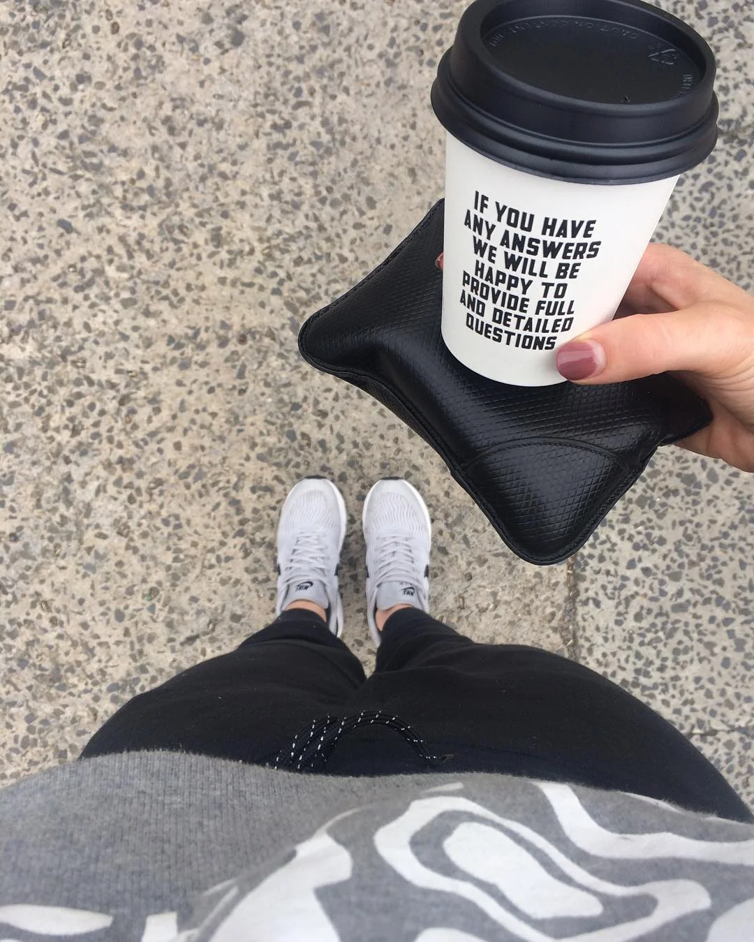 I also knew coffee in cute leisurewear had to play a role in my new career.