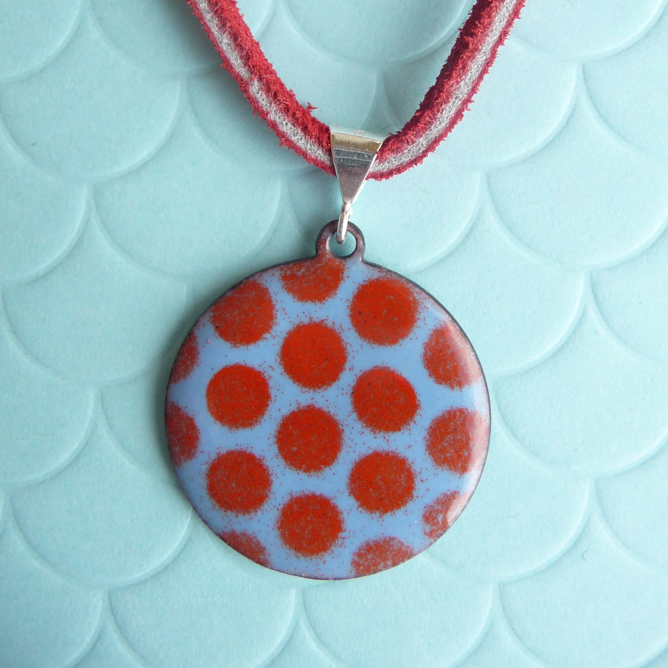 Sky Blue and Orange-Red