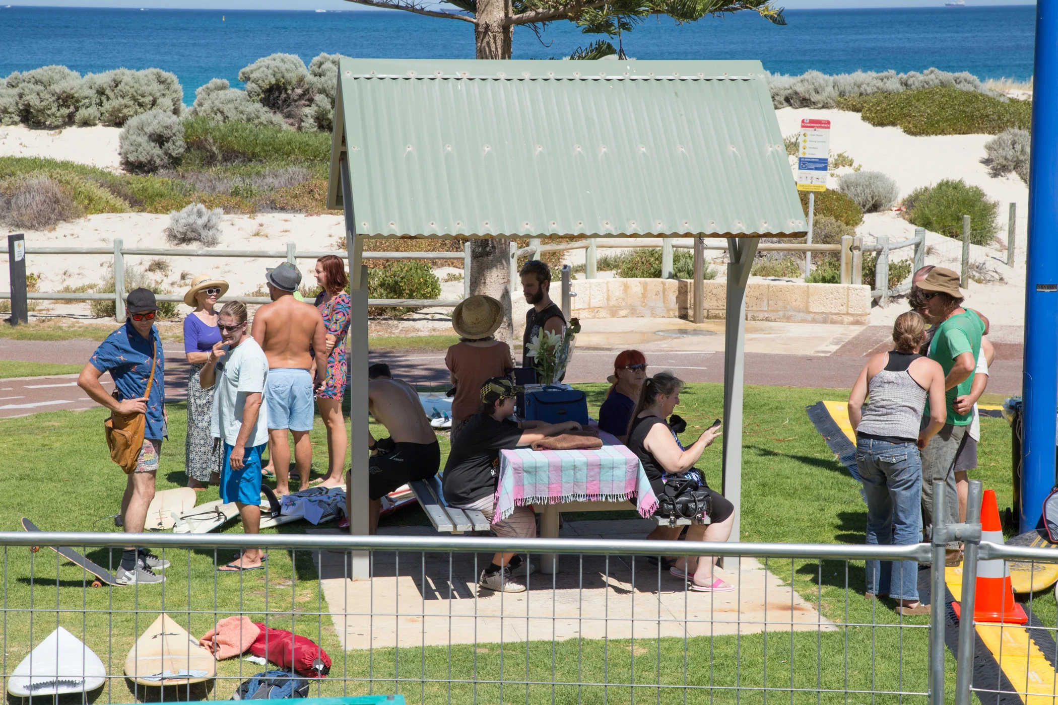 Fig 25: Gathering of family/friends at Scarborough beach