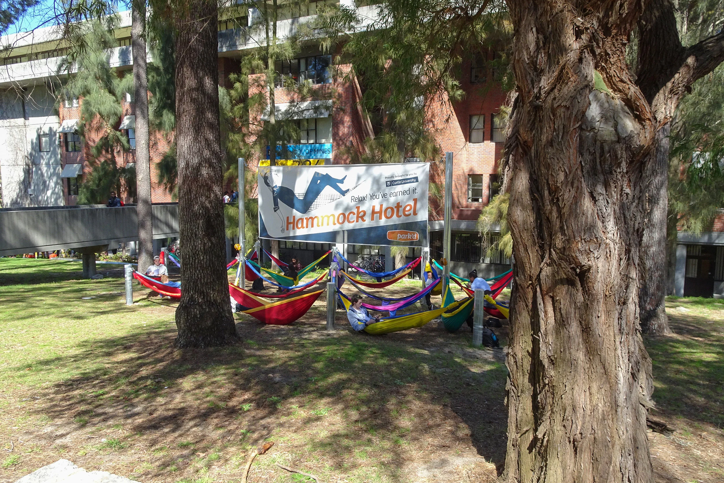 Fig 31: Hammocks provided at Curtin University as a way to add to the sense of place