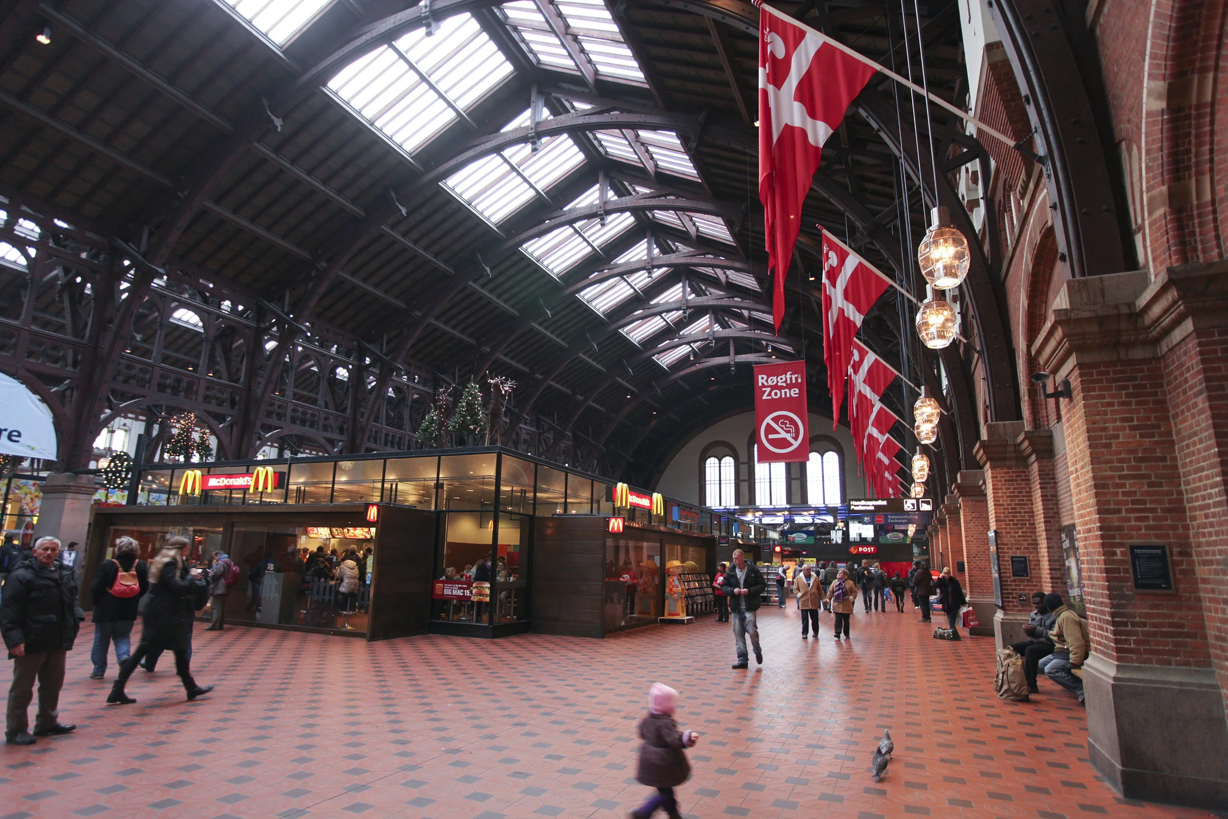 Fig 8: Copenhagen train station with a Macdonald’s