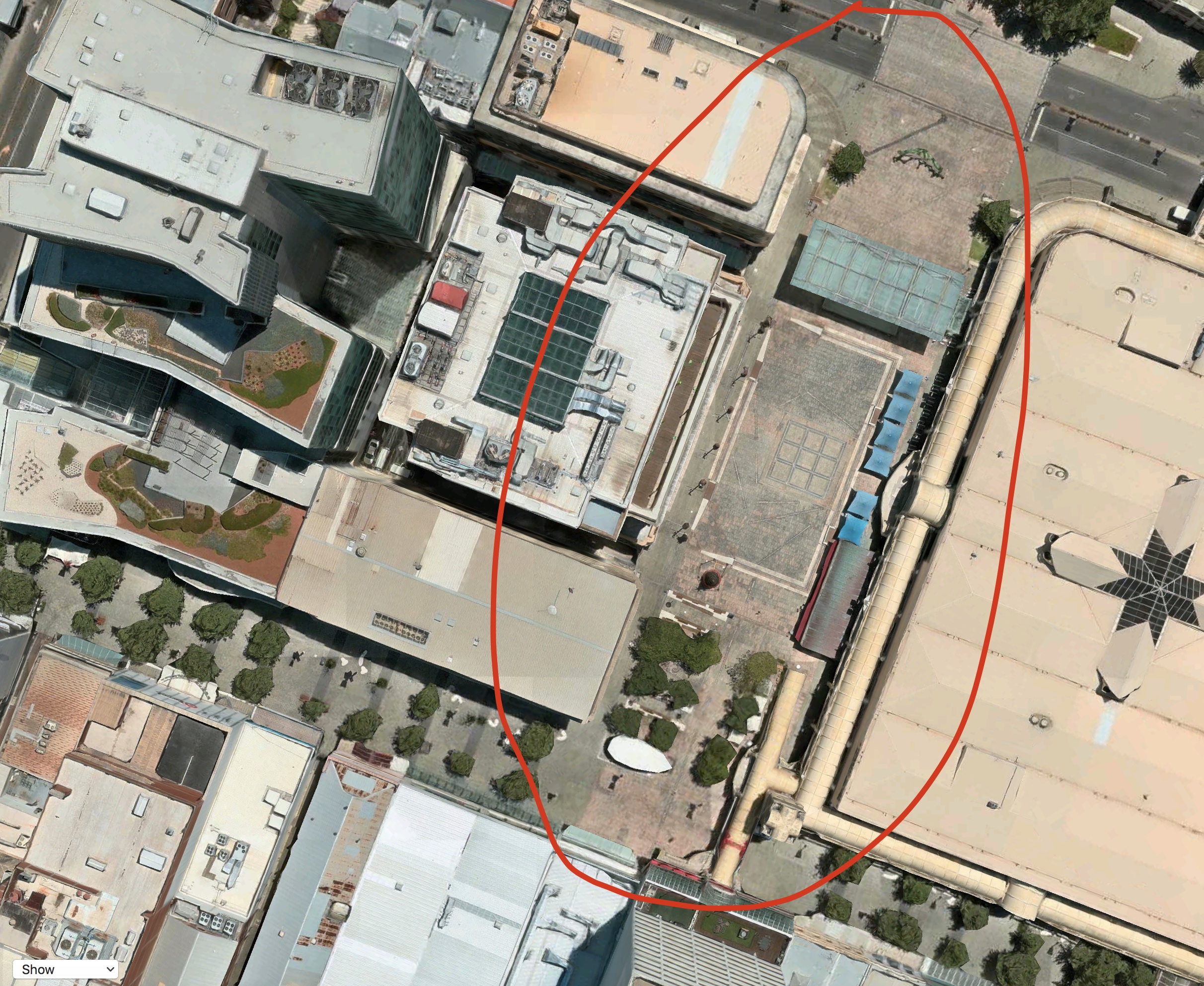 Fig 2: Aerial photo of Forrest Place
